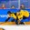 GANGNEUNG, SOUTH KOREA - FEBRUARY 16: Germany's Patrick Reimer #37 collides with Sweden's Anton Lander #58 during preliminary round action at the PyeongChang 2018 Olympic Winter Games. (Photo by Matt Zambonin/HHOF-IIHF Images)

